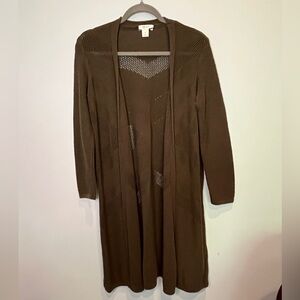 Style & Co. Olive Green Knit Cardigan